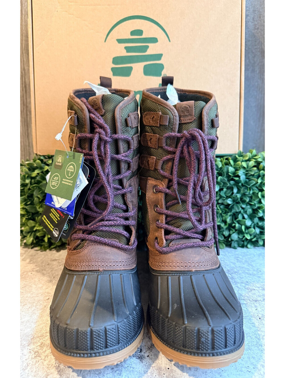 Kamik Women's Size 7 Brown Waterproof Insulated Leather Snow Winter Boots NWT